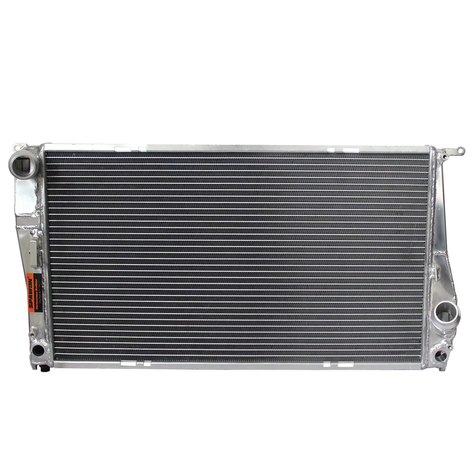 Radiador con tapa Radiador de aluminio para BMW 135i, 335i, 335is, 335xi, X1, E84, 3.0L, L6, 2007-2016, transmisión automática AT, 2 filas Tapón de Drenaje