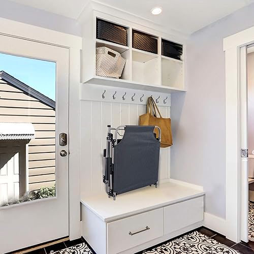 Miniatura 8 de REDCAMP Cuna plegable para acampar con almohadilla de colchón de cuna más gruesa ajustable de 4 posiciones reclinable tumbona plegable con almohada