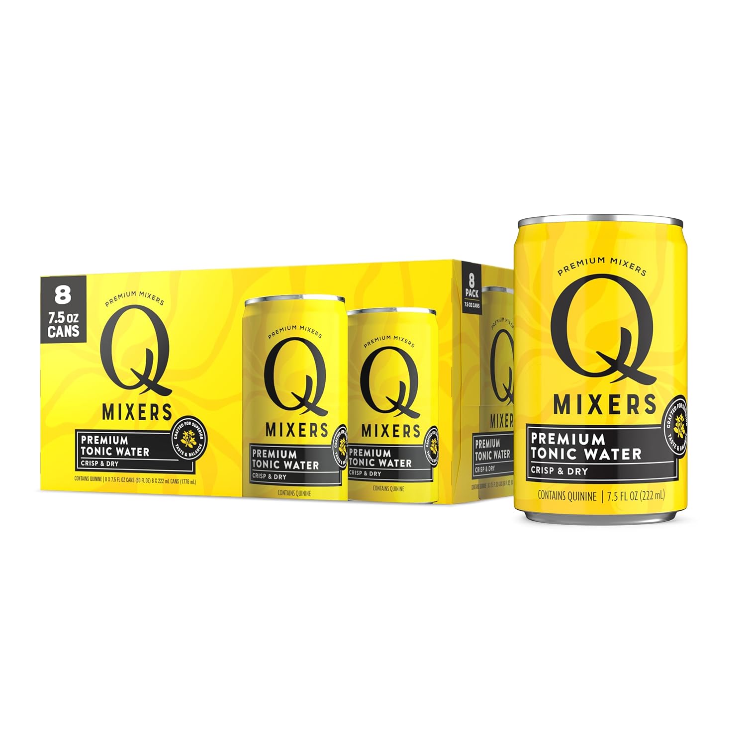 Q Mixers Tonic Water, 7.5 Fl oz (Pack of 8), Premium