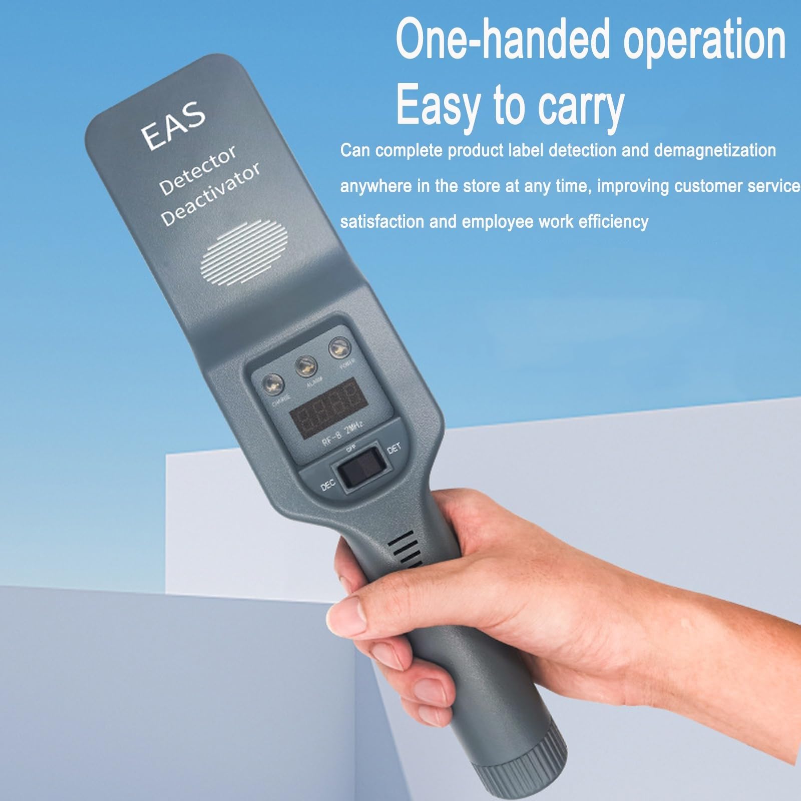 EAS Sicherheits-Tag-Detektor & Deaktivator – 58 kHz/8,2 MHz Anti-Diebstahl-System für den Einzelhandel mit Ton- und Lichtalarm für Supermärkte und Lagerhäuser