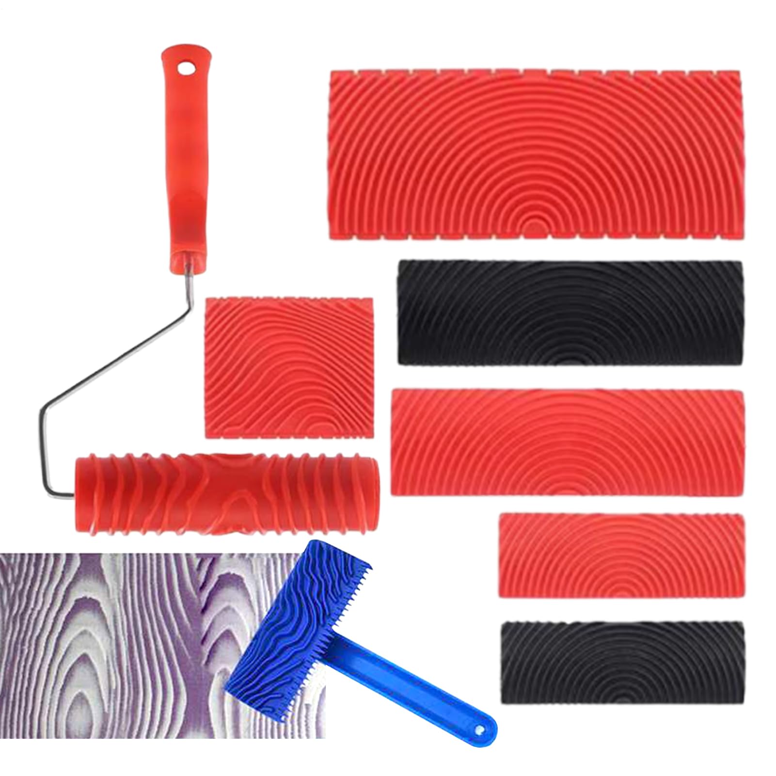 Herramienta para pintar vetas de madera Kit de 8 Piezas para Crear Patrones