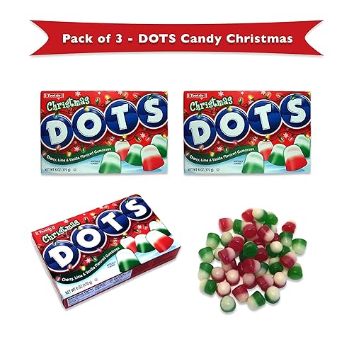 Miniatura 2 de Dots Candy - Paquete de 3 caramelos de Navidad, caramelos de gota, caramelos a granel, decoraciones de dulces de casa de jengibre, puntos de