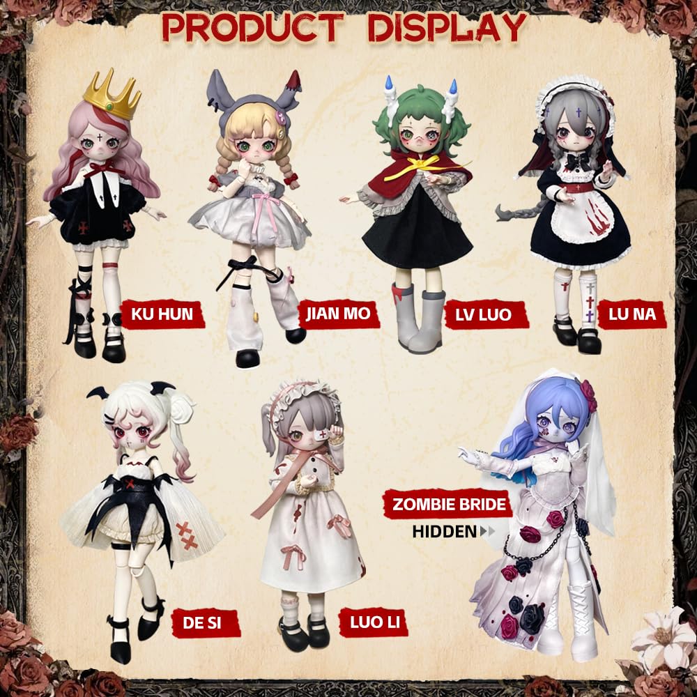 XiDonDon Nyssa Bizarre Nightmare Series Action Collectable Anime Figure Model Gift 1/12 Gothic Style BJD Doll Toys (Single Box) - Image 3