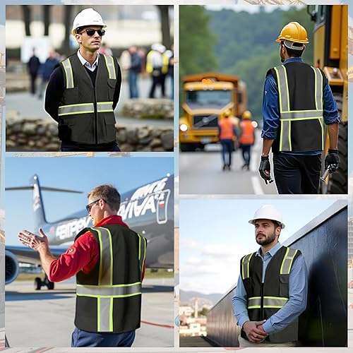 Miniatura 3 de Chalecos de seguridad con logotipo personalizado (S, M, L, XL, 2XL, 3XL, 4XL) Chalecos de seguridad reflectantes de alta visibilidad Clase 2
