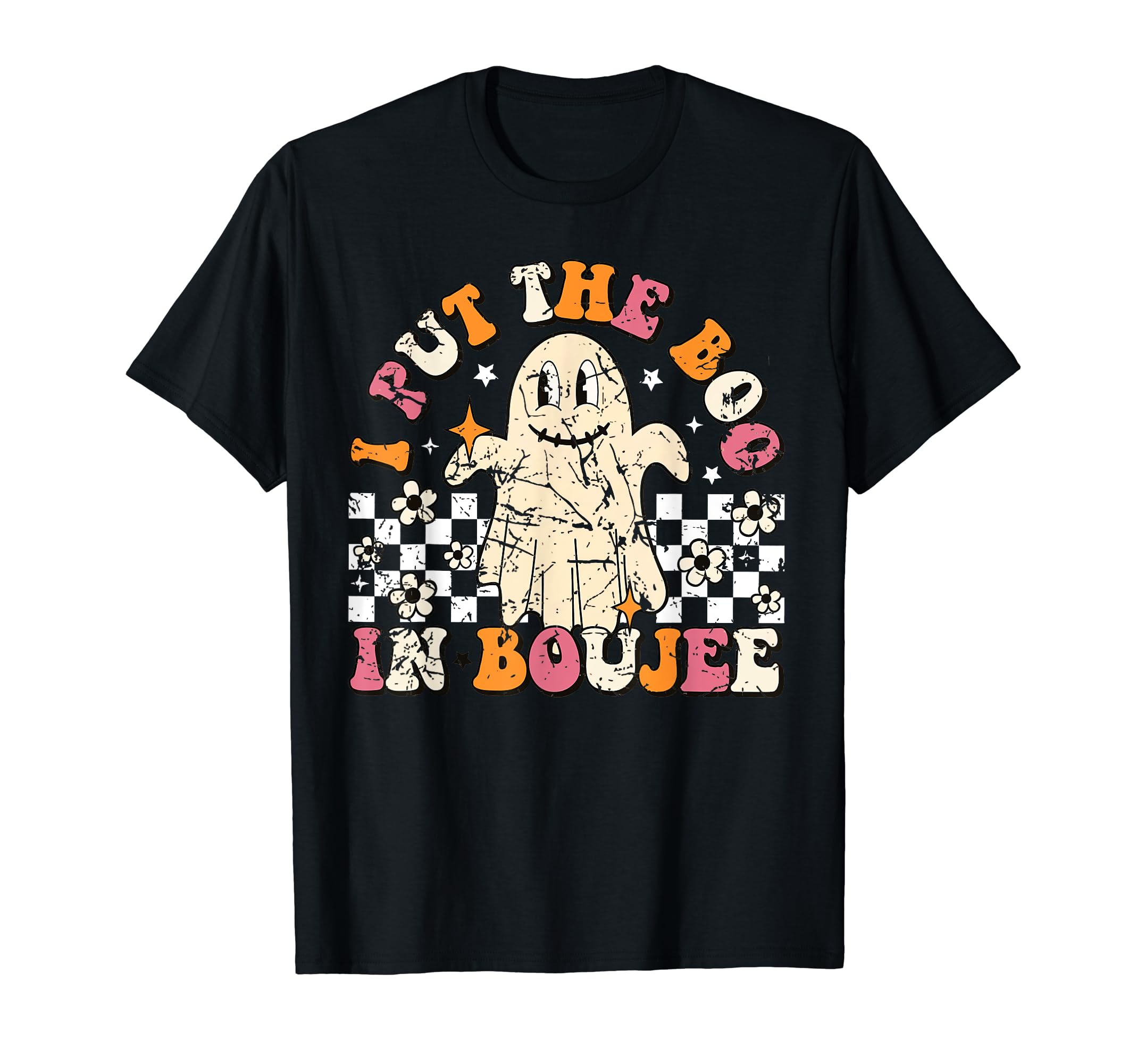 I Put The Boo In Boojee Happy Halloween Costume Funny Retro T-Shirt