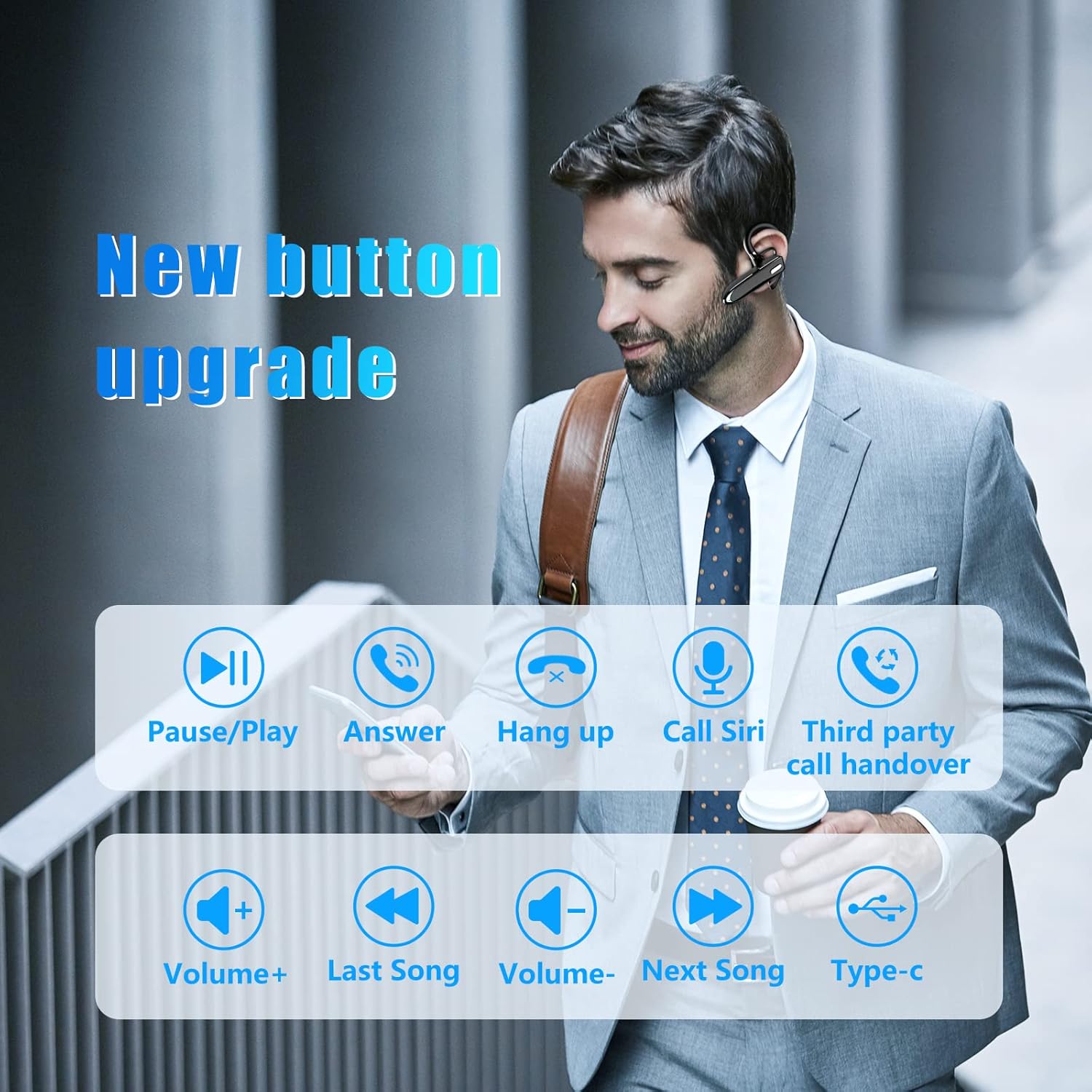 Boytond Bluetooth Headset 5.8