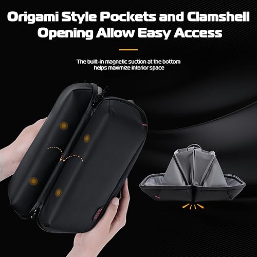 Miniatura 4 de ULANZI Traker Tech Pouch Pro, BP07 Traker Bolsa de almacenamiento de 2.5 L, organizador de electrónica, bolsa de asa de accesorios de viaje