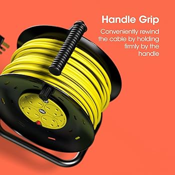 25M EPLINE 4 Way CABLE EXTENSION REEL Heavy LEAD Gang Mains ELECTRICAL