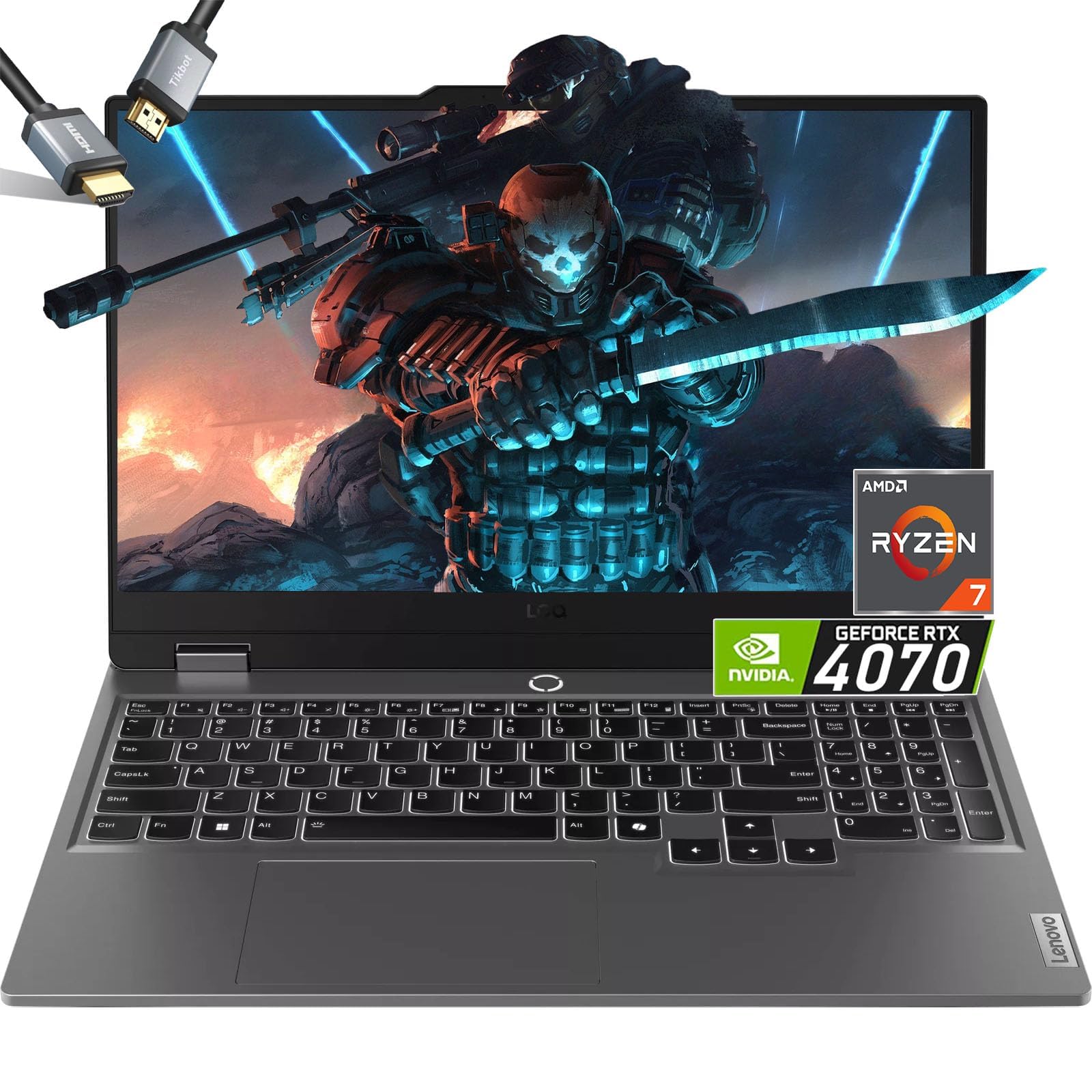 Lenovo LOQ 15 Gaming Laptop -AMD Ryzen 7 8845HS Beat i9-13900H- RTX 4060-15.6 FHD Display G-SYNC -32GB RAM -1TB SSD -Backlit Keyboard - Windows 11 -