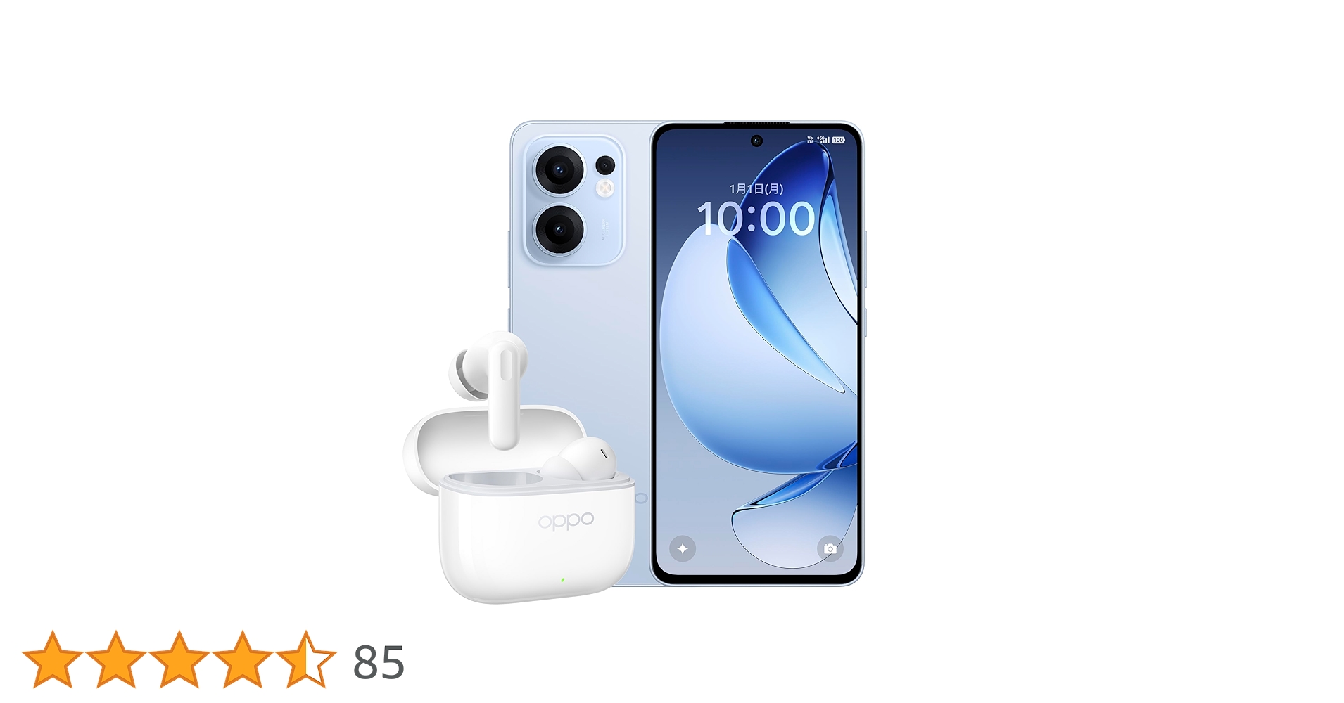 【開封済み】OPPO Reno13 A アイスブルー イヤホン付き Amazon | 【発売記念BOX Enco Buds3 Proセット】 OPPO Reno13 A