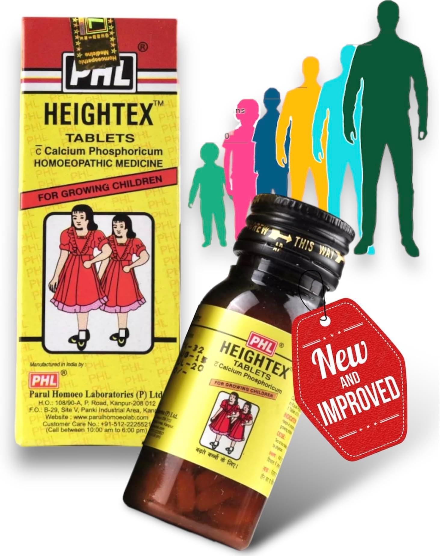 PHL Heightex Tablets Homeopathy - HeightCare- SET OF 3 Bottle