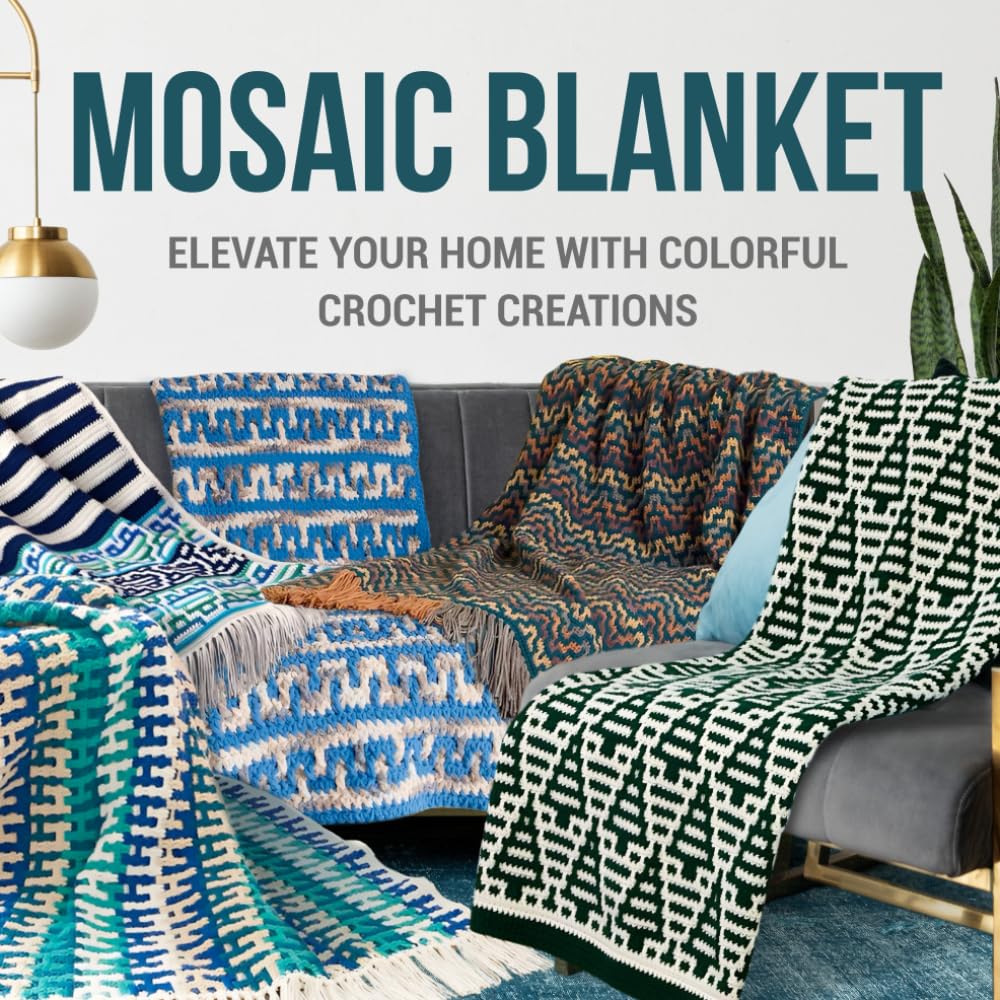Mosaic Blanket: Elevate Your Home with Colorful Crochet Creations: Crochet Mosaic Tutorials