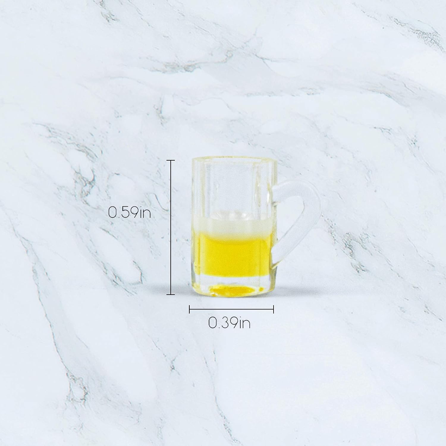 AUEAR, Lovely Mini Plastic Beer Cup Mug Model Mugs Miniature Cups for Miniature Accessories (20 Pieces)