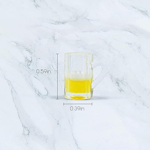 Miniatura 2 de AUEAR, Preciosa mini taza de cerveza de plástico modelo tazas en miniatura tazas para accesorios en miniatura (20 piezas)