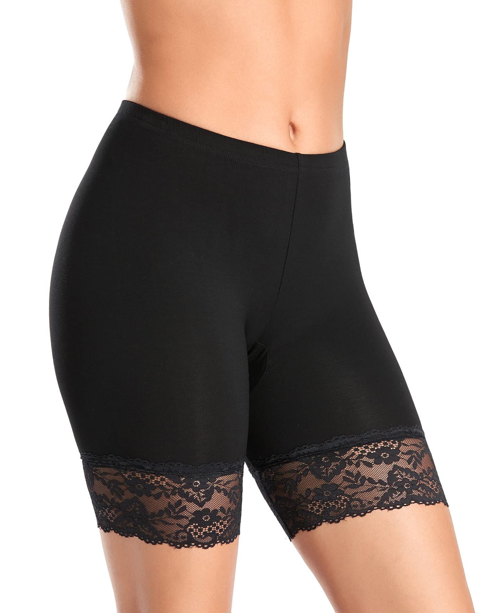 YARRCO Damen Unterhose Spitze Unter Rock Kurze Hose Unter Kleid Radlerhose Slipshorts Hohe Taille Shorts Boxershorts Kurze Leggings