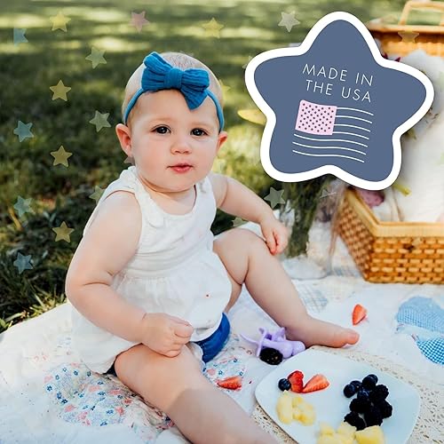 Miniatura 19 de Elli&Nooli Silicone Baby Utensils Set - 2 Count, Yellow - Star-Shaped Choke Guards for Constructive Eating - Spoon & Fork for Self Feeding