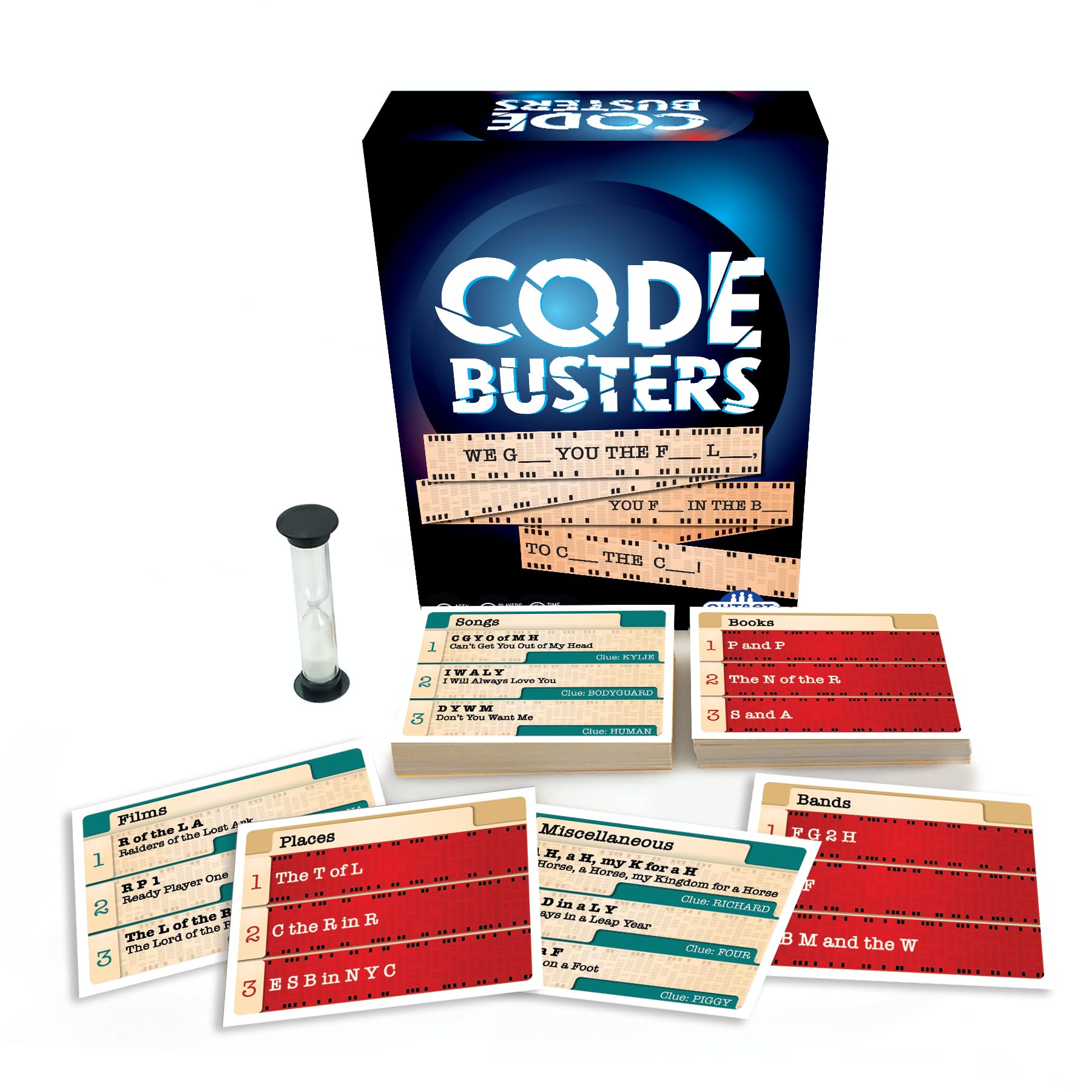 Outset Media Code Busters Card Game - for 3 or More Players Ages 14 and up