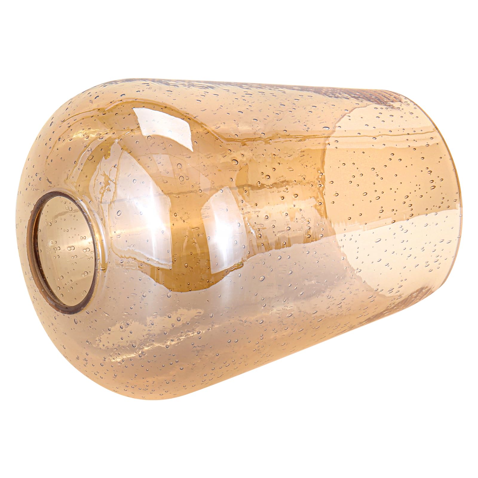 Rivqahra Wine Glass Lamp Shade for Light Fixture, 6.3" Height, 1-5/8 Inch  Fitter, 3 Pack Clear Amber Seeded Bubble Effect Glass Shade Replacement  Globe - Amazon.com