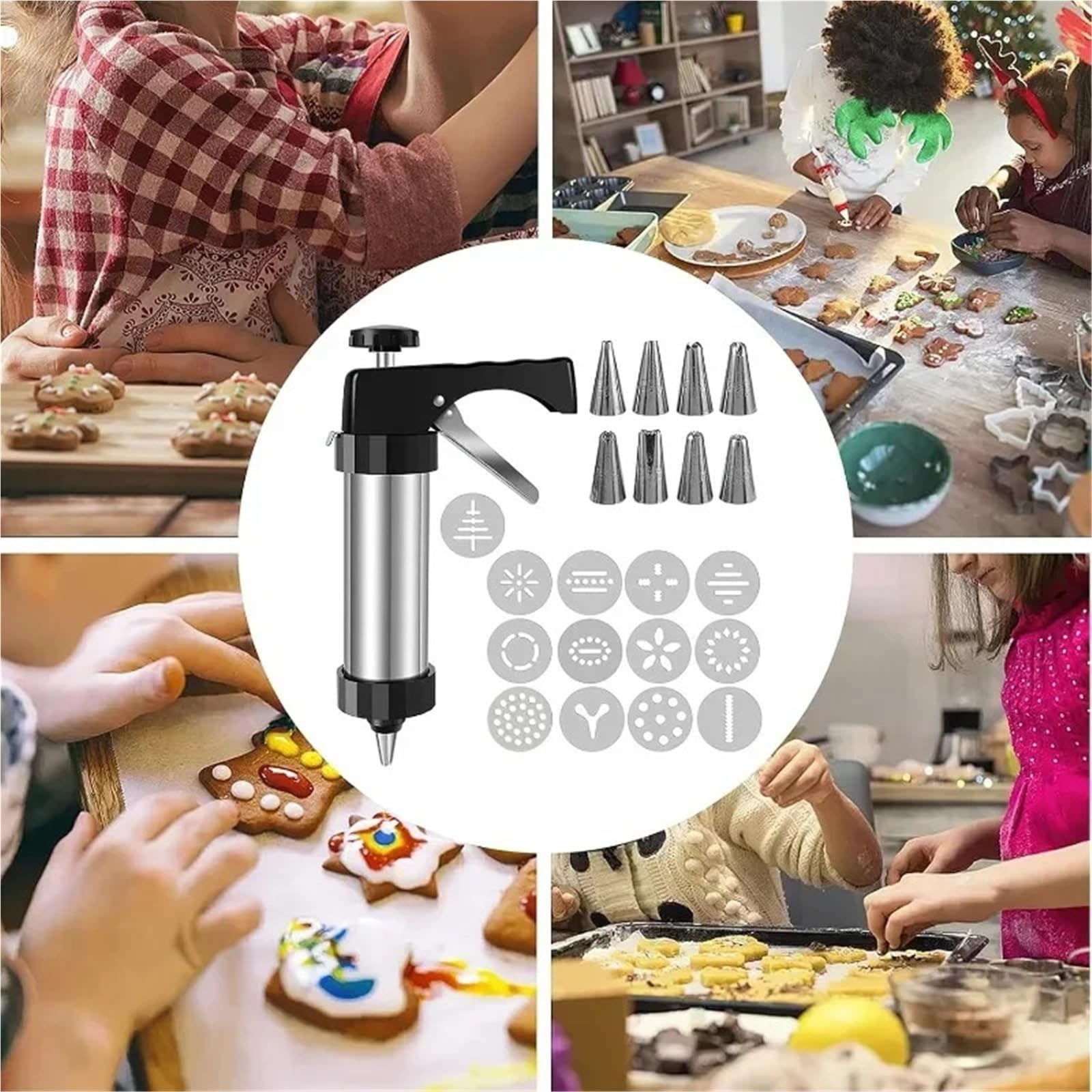 Kit de pistolet à biscuits en acier inoxydable