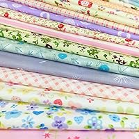 Vista 2 de flic-flac conjunto de cuadrados de tela de retales de algodón gruesa con estampa para bricolaje, colección de recortes, confección de acolchados