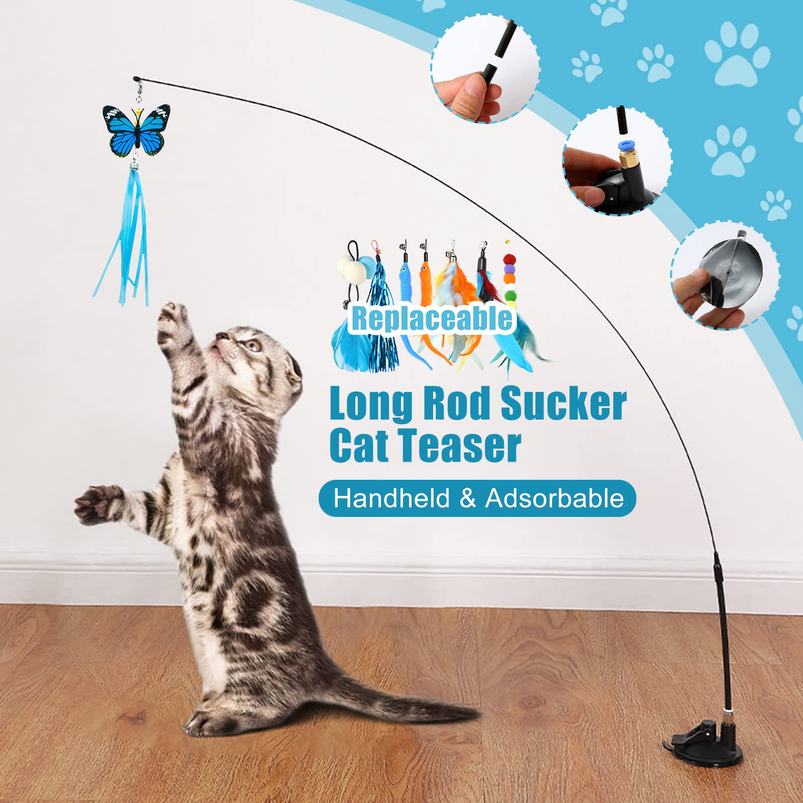 Set Giocattoli Per Gatti Da 39 Pezzi - Tunnel, Piume E Palline Per Divertimento - Foto 5