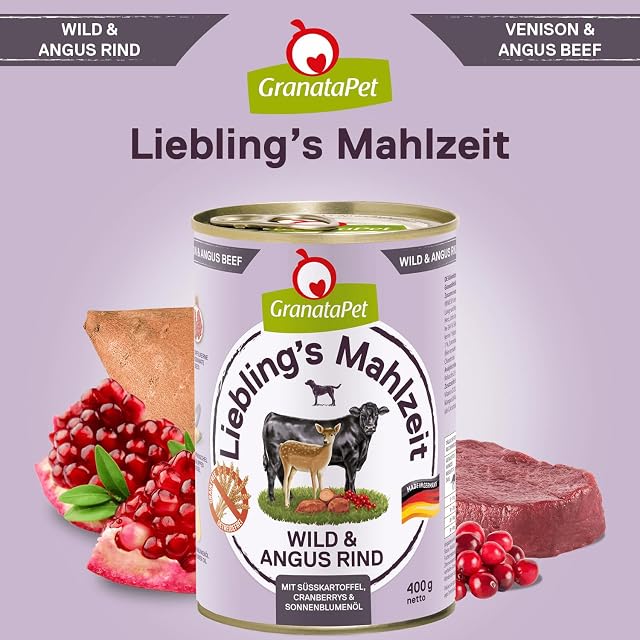 Foto 4 de 7 de GranataPet Liebling's Mahlzeit Wild & Angus, Comida húmeda para Perros