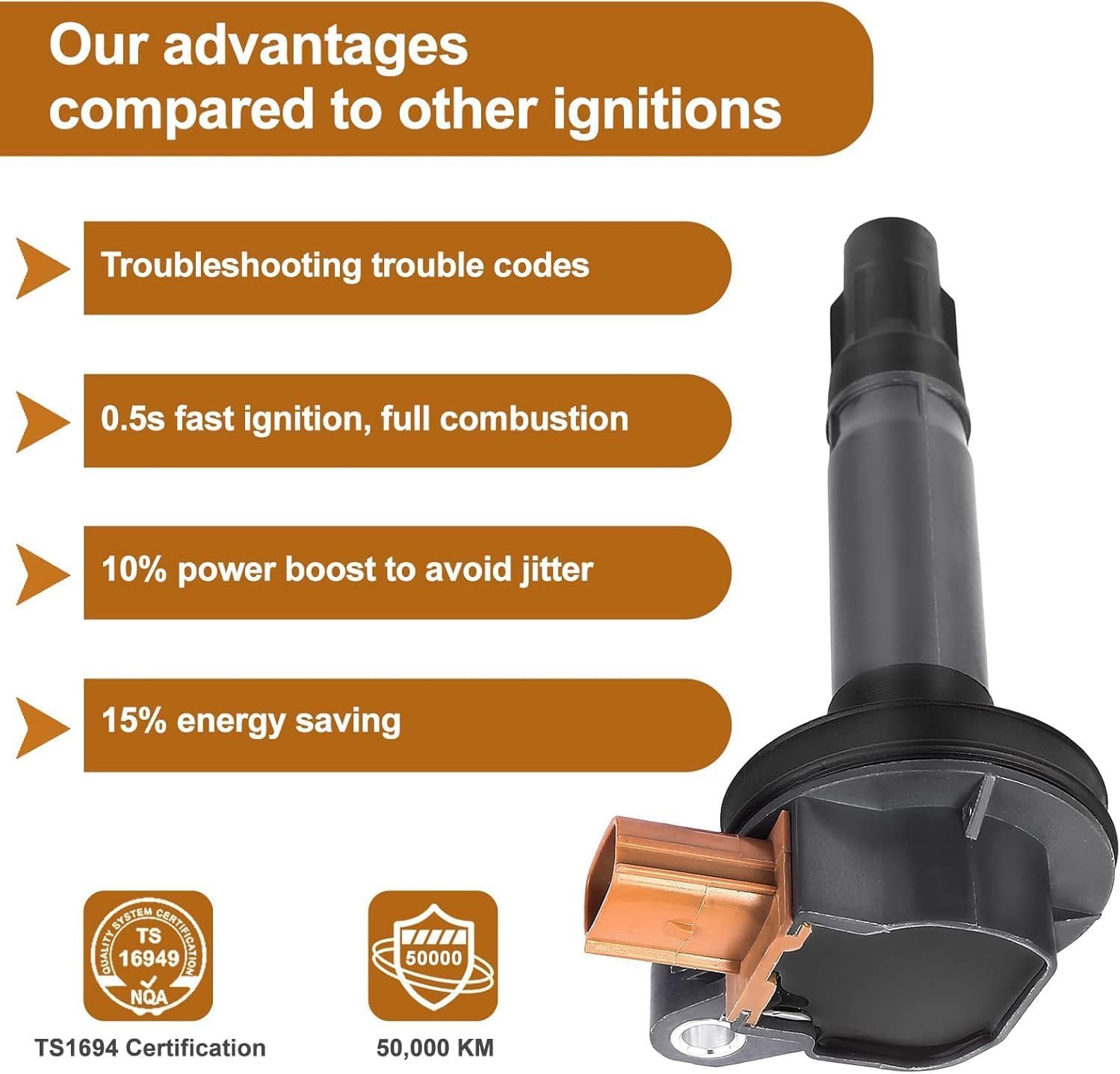 Ignition Coil Pack for Ford F150 Flex Expedition Explorer Lobo Taurus Transit Police Interceptor Sedan Utility, for Lincoln MKS MKT Navigator, 3.5 Ecoboost Coil Packs Set Replace# UF646 DG549 6PCS