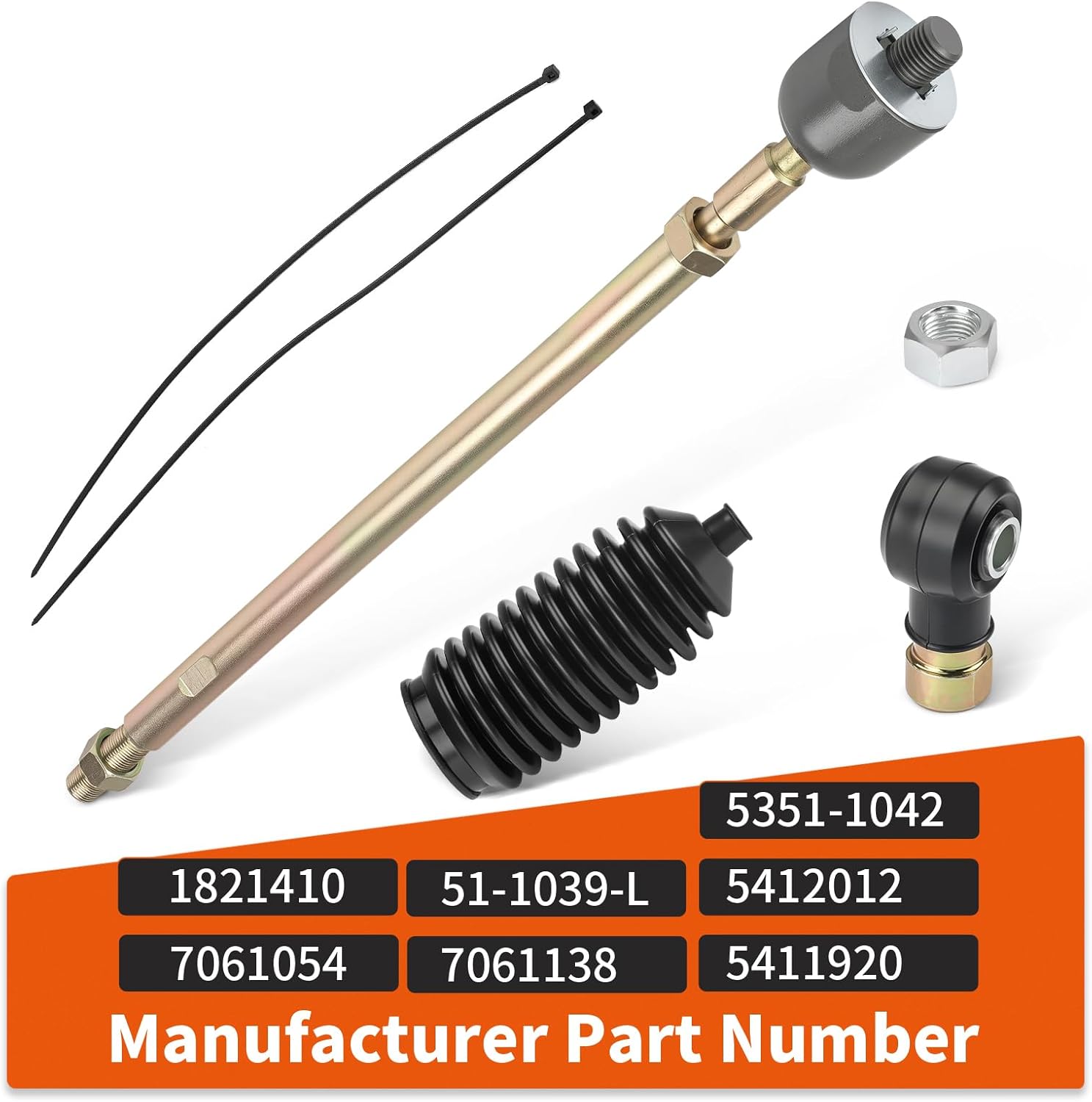 Heavy Duty Left Steering Rack Tie Rod Kit for Polaris RZR Ranger 400 500 570 700 800 900 1000 2008-2021