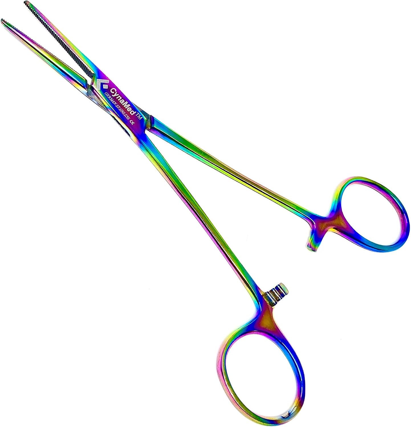 Cynamed Artzone Multi Color Hemostat Forceps with Serrated Jaws, Stainless Steel Rainbow Pliers image 2
