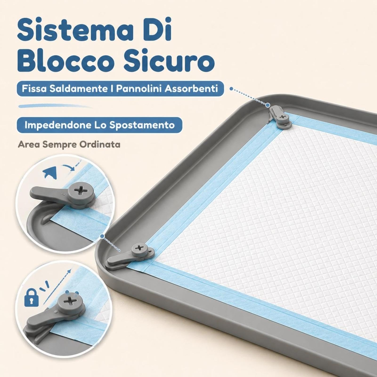 Porta Traversine Per Cani - Vassoio Igienico In Silicone Antiversamento | Bordo Alto Antigoccia E Antiscivolo | Per Appartamento, Camera O Soggiorno Su Qualsiasi Pavimento