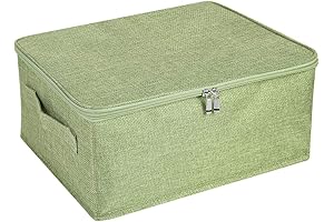 ANMINY Soft Storage Bins with Zipper Lid