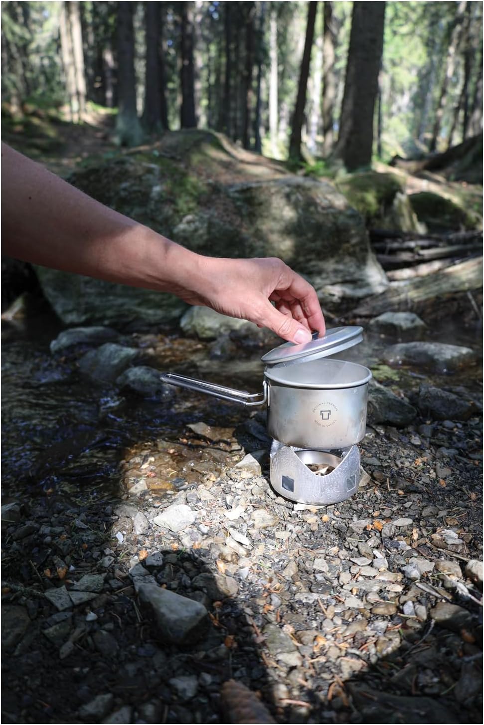 Trangia Micro Original Lightweight Compact Stove | Perfect for Solo Camping | Includes T-Cup w/Lid