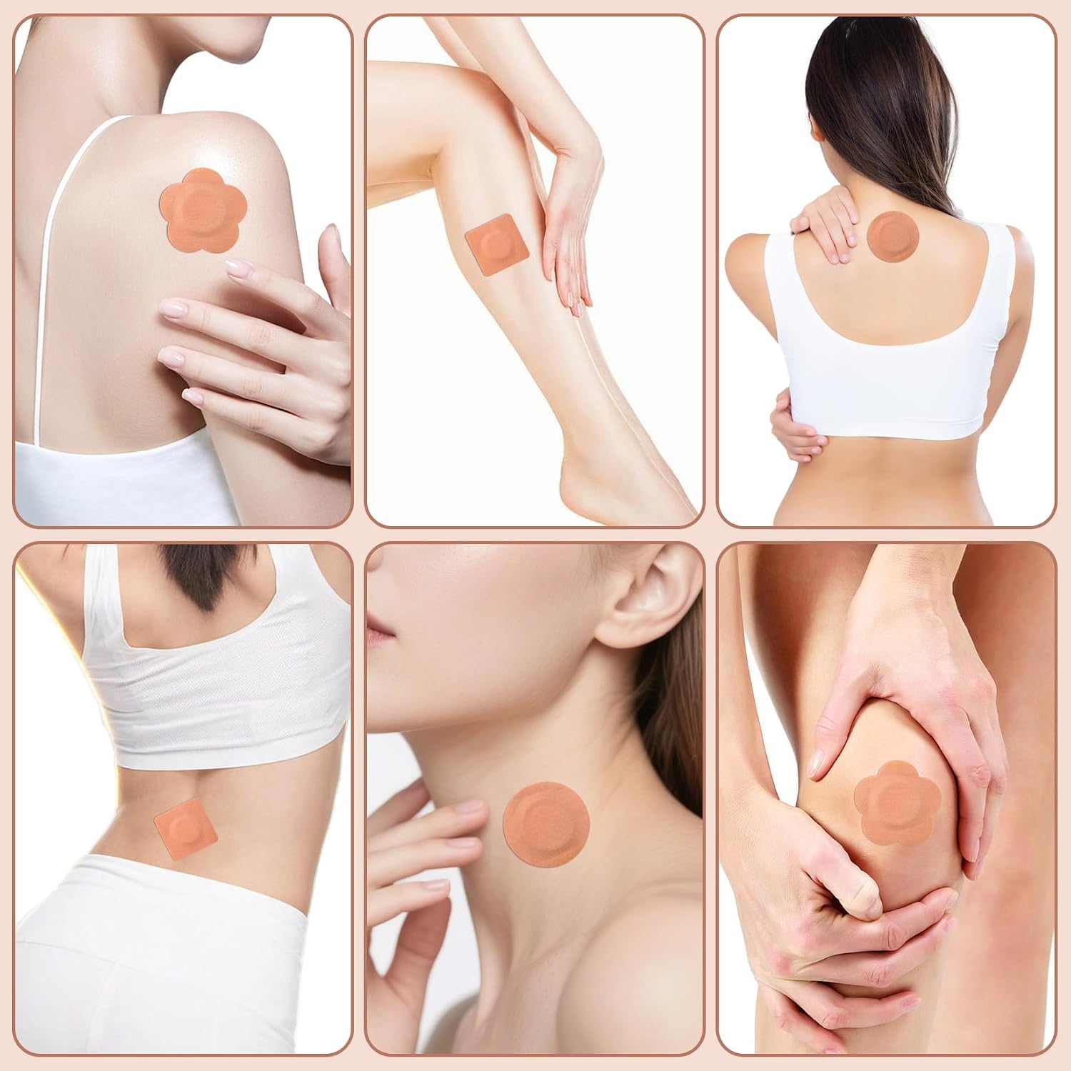 60pcs Castor Oil Belly Button Patch with 4oz Organic Castor Oil Cold Pressed, Cotton Small Caster Oil Pack Wrap
