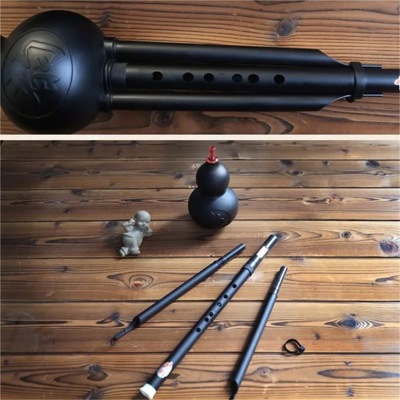 Hulusi Flûte Hulusi Gourde Flauta Hulusi C/Bb Clé Hulusi Funda Flauta Instrument Folklorique Flûte De Calebasse Adaptée Aux Débutants(Bb)