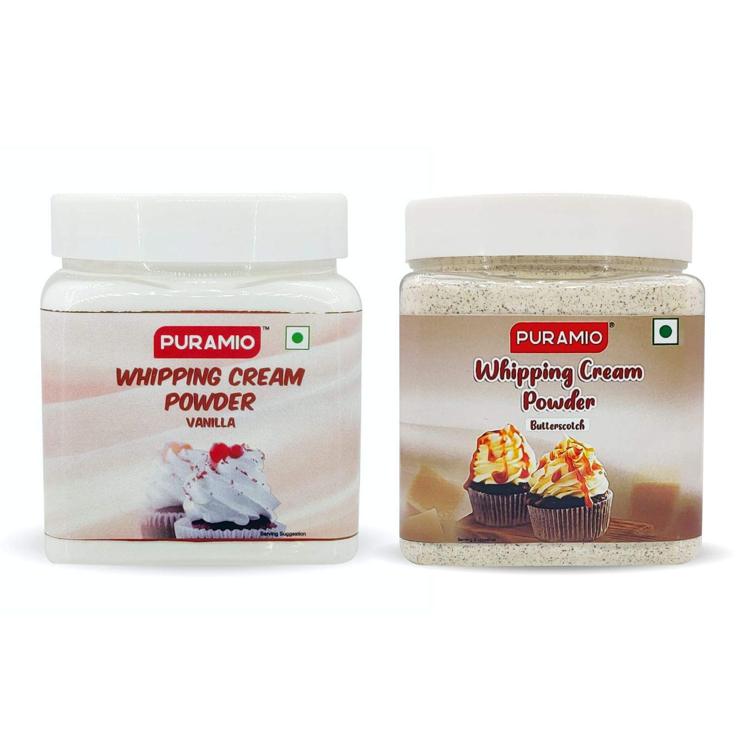 Puramio Whipping Cream Powder Combo Pack Of- Vanilla & Butterscotch, (250g x 2)-image-19