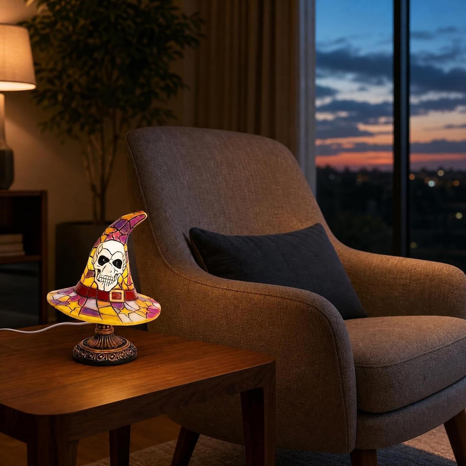 Lampa Halloween USB wtyczka biurko stolik nocny przy łóżku straszne światło