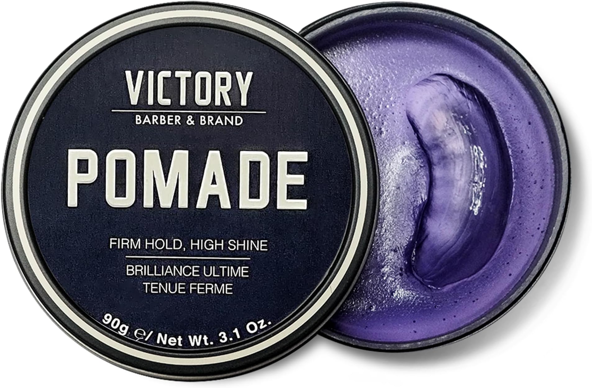 Pomade for Men, 3.1 Ounce, Water Based Pomade for Men, High Shine Hair Wax for Men, Strong Hold Pomade, Made in USA