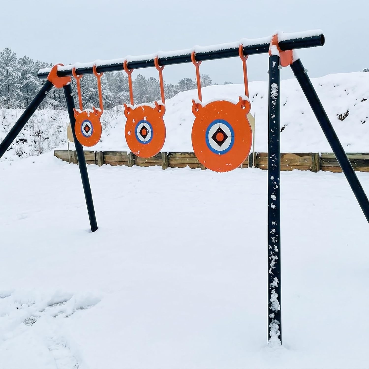 AR500 Steel Targets Combo, Metal Gong Silhouette Targets for Shooting Range Outdoor