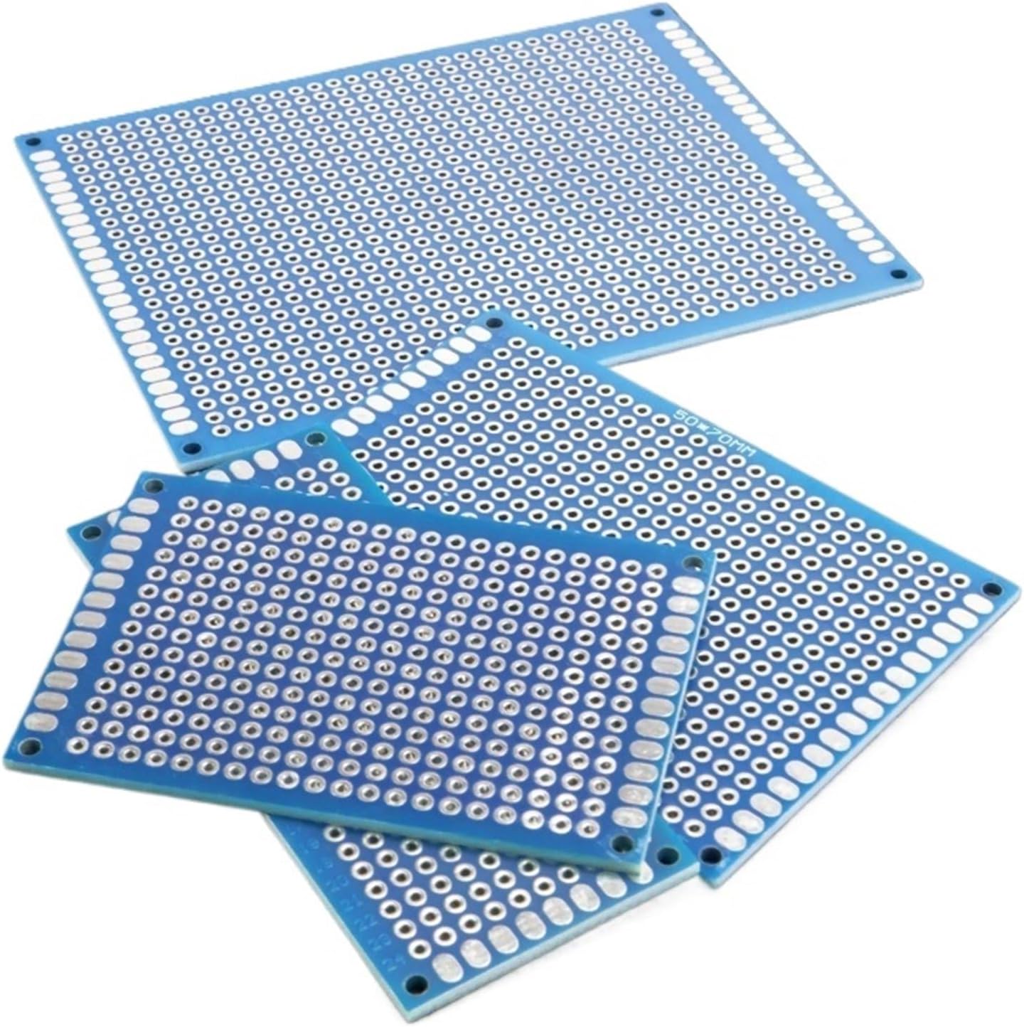 5pcs Double-Sided PCB Board 3x7CM 4x6CM 5x7CM 7x9CM Universal Solderable 2.54mm Pitch Blue PCB Board for DIY and(7X 9CM 5PCs)
