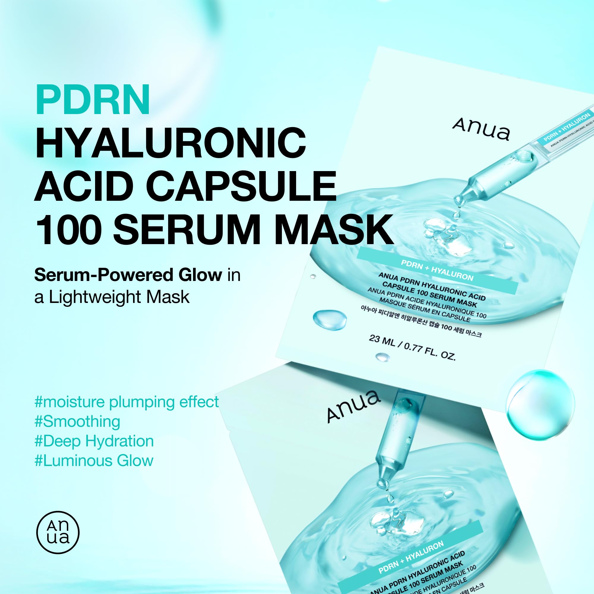 Amazon.com : Anua PDRN Hyaluronic Acid Capsule 100 Serum Mask