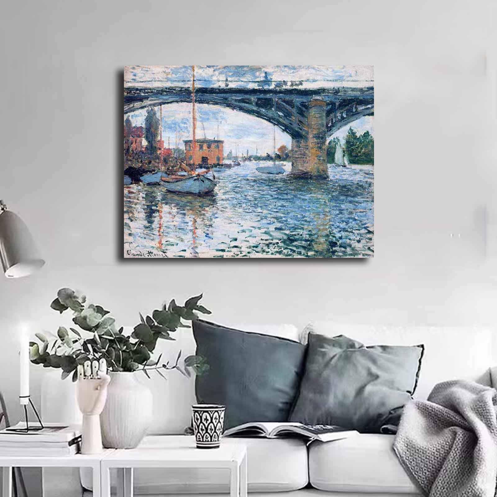 Amazon.co.jp: クロード・モネThe Bridge at Argenteuil 絵画