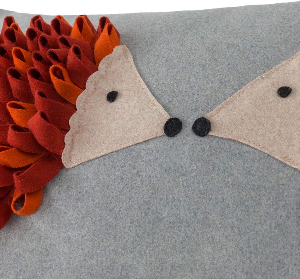 OiseauVoler Decorative Throw Pillow Covers Cute Hedgehogs Accent Cushion Covers Cases Pillowcases for Sofa Couch Bed Home Decor 14x24 Inch Orange