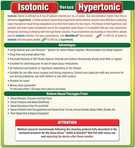 Miniatura 3 de NeilMed Sinus Rinse - Extra fuerte - Paquetes hipertónicos premezclados, 70 unidades por caja., PH-ENG-INT, 2, 2