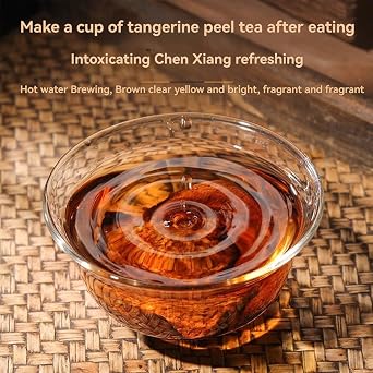 Dried Tangerine Peel 5.29oz,Aged tangerine peel tea,Mandarin Orange Peel | Dried Matured Mandarin Peel,10 Years Dried Citrus Peel,Chenpi Features Deep Brown Fruity Fragrance With A Rich Aged Aroma.