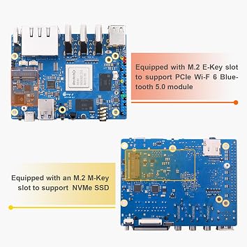 Orange Pi 5 Plus 16GB LPDDR4/4x Rockchip RK3588 8-Core 64-Bit Single Board Computer with 256GB eMMC Module, Development Board Run Orange Pi/Linux/Ubuntu/Debian/Android (16GB+256GB eMMC+Power Supply)