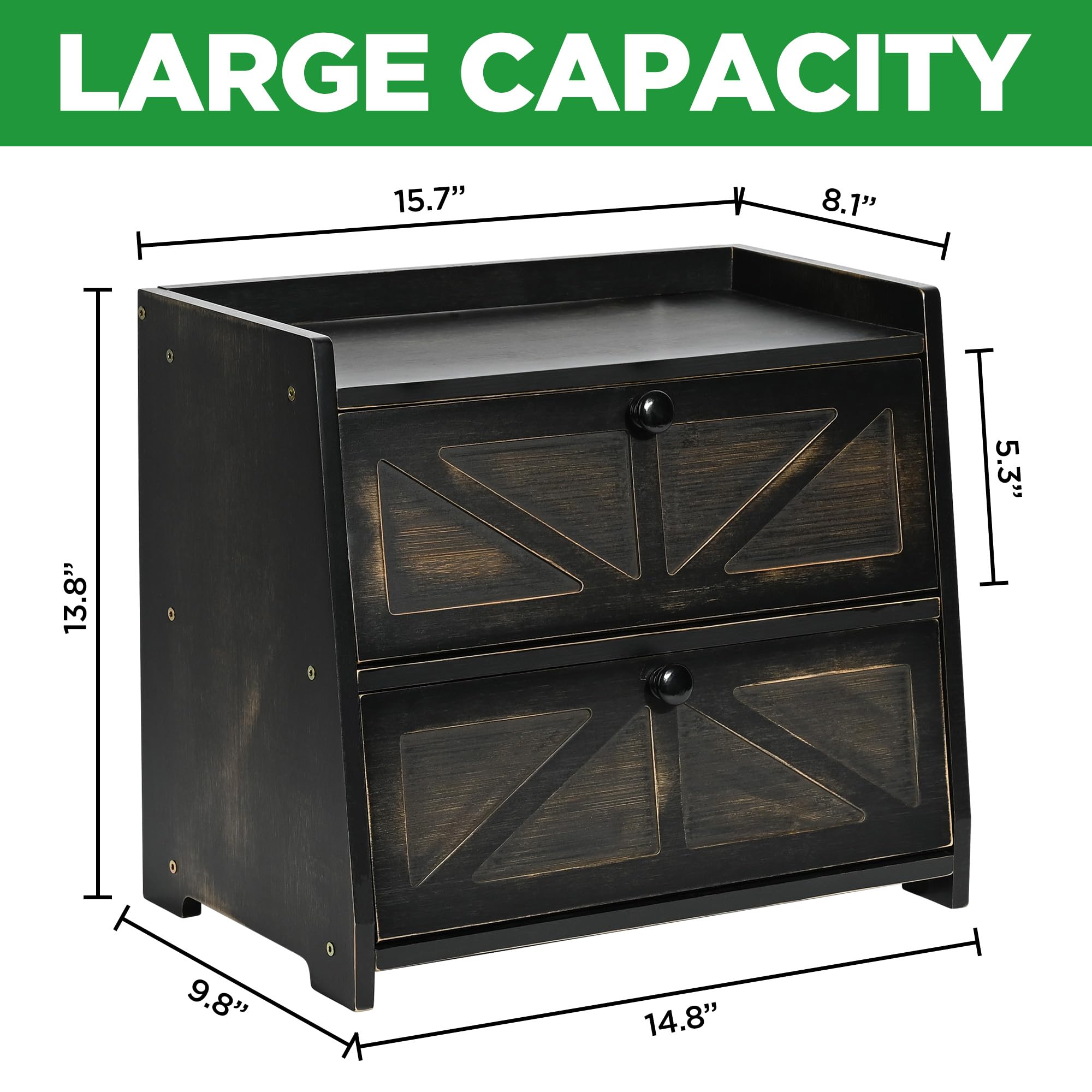 Bamboo Bread Box - Keep Bread Fresh -6 Bamboo Bread Box - Keep Bread Fresh -6