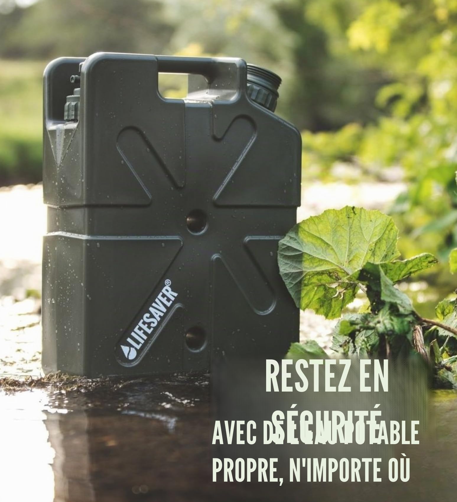 LifeSaver® Jerrycan - Bidon de filtre à eau (18,5 l) - Filtre 99,9999% de toutes les bactéries - Traitement de l'eau potable - Camping jusqu'à 20 000 litres