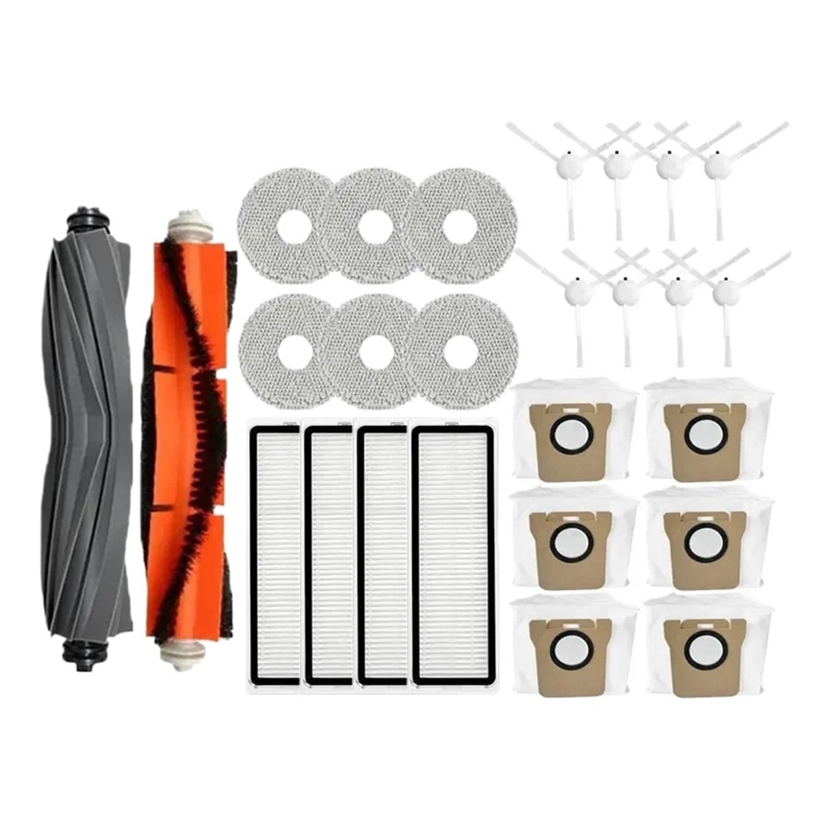 PORRSYDCD Main Side Brush Hepa Filter Mop Dust Bag Parts，Compatible With Mijia Omni 1S B101CN B116 X10+，Compatible With Dreame L10s Ultra / S10 Pro Accesories(26PCS.)