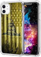 Vista 20 de CARLOCA Funda compatible con iPhone 11 Pro, patrón de grano de madera negro y rojo transparente con diseño de plástico transparente para iPhone 11