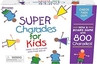 Super Charades for Kids Board Game - The 'No Reading Required' Family Game by Pressman